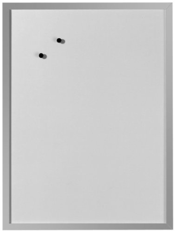 Herlitz 10524627 Whiteboard und Magnettafel (silbernen Holzrahmen, 40 x 60cm) weiß - 1