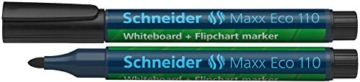 Schneider Maxx Eco110 Whiteboard-Kit Marker (Halterung mit Lösch-Schwamm) Set mit je 4 Marker und Ersatzpatronen schwarz/rot/blau/grün - 2