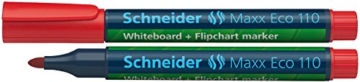 Schneider Maxx Eco110 Whiteboard-Kit Marker (Halterung mit Lösch-Schwamm) Set mit je 4 Marker und Ersatzpatronen schwarz/rot/blau/grün - 3