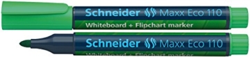Schneider Maxx Eco110 Whiteboard-Kit Marker (Halterung mit Lösch-Schwamm) Set mit je 4 Marker und Ersatzpatronen schwarz/rot/blau/grün - 5