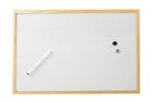 Whiteboard mit Holz- rahmen, 60×90 cm, Farbe: weiß - 1