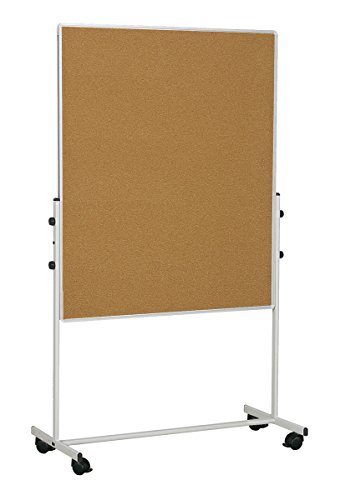 Bi-Office Mobiles Whiteboard Duo mit Zusätzlicher Pinnwand auf Der Rückseite - 